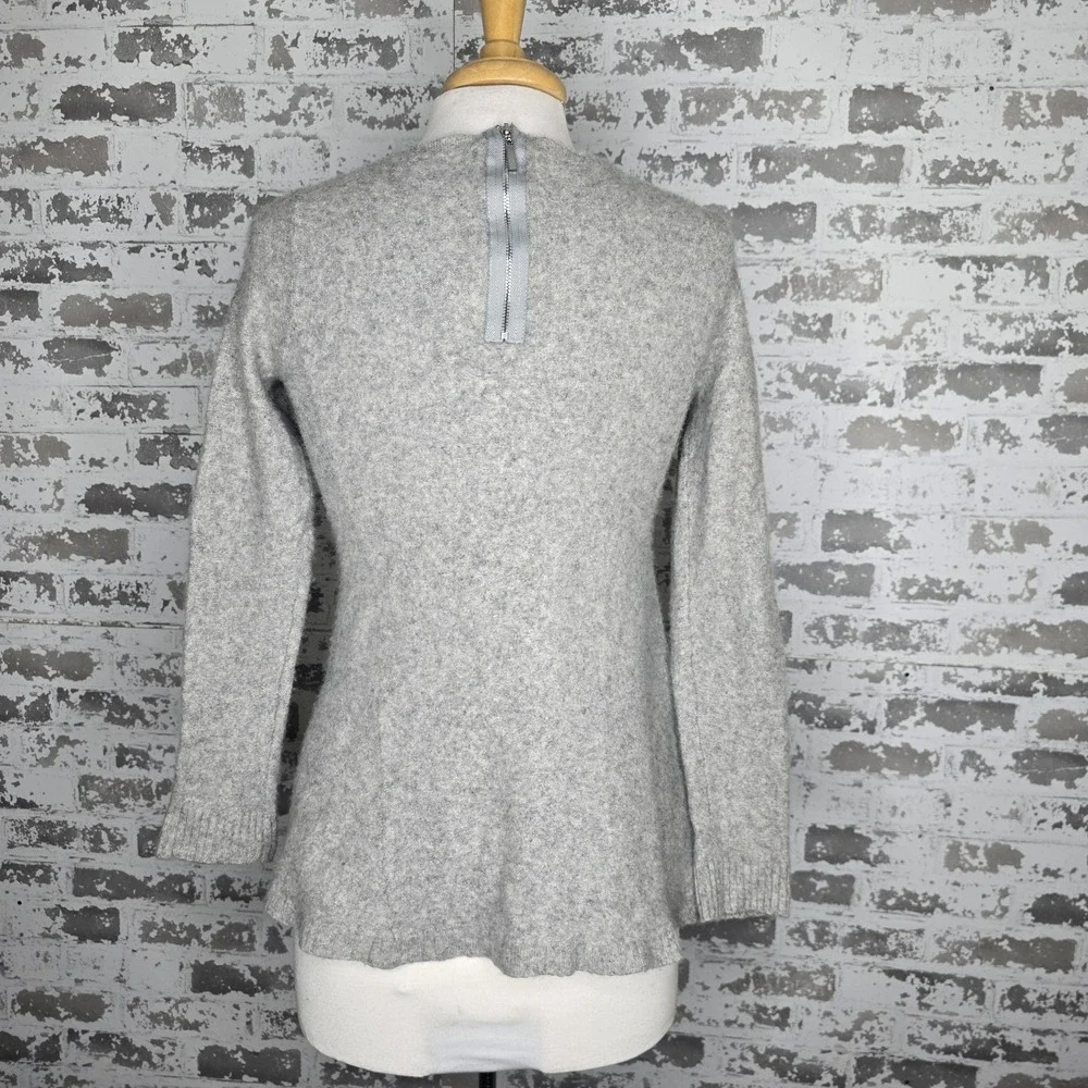 Chelsea & Theodore Cashmere Sweater Womens XL‎ Gray Zipper Pullover Long Sleeve